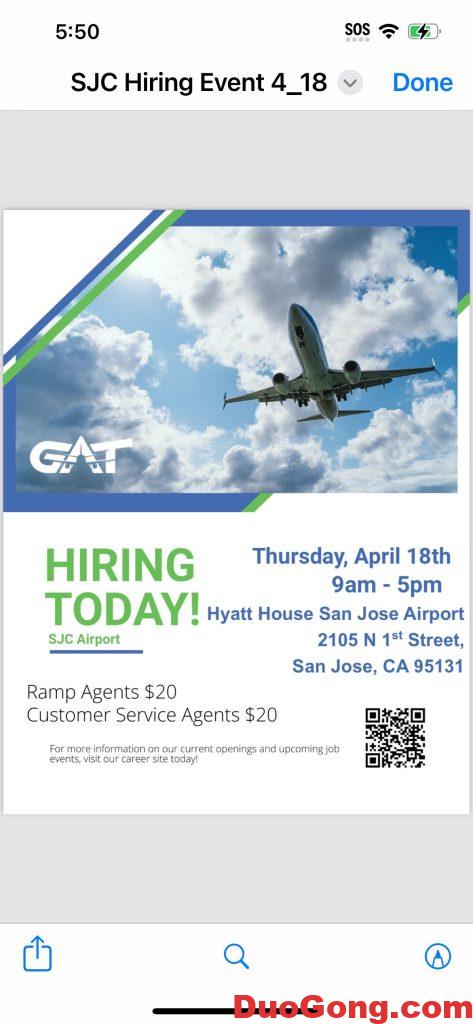 sanjose機(jī)場招人-多工網(wǎng)